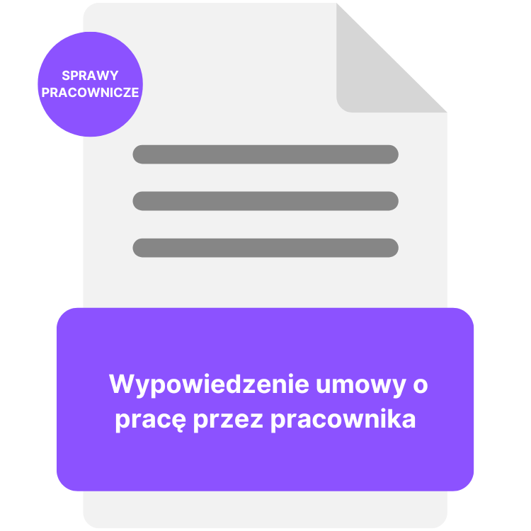 SPRAWY PRACOWNICZE - Wypowiedzenie umowy o pracę przez pracownika